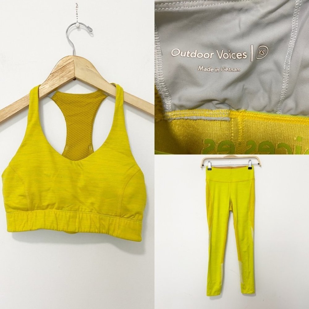 Outdoor Voices Yellow Workout Set Size XS